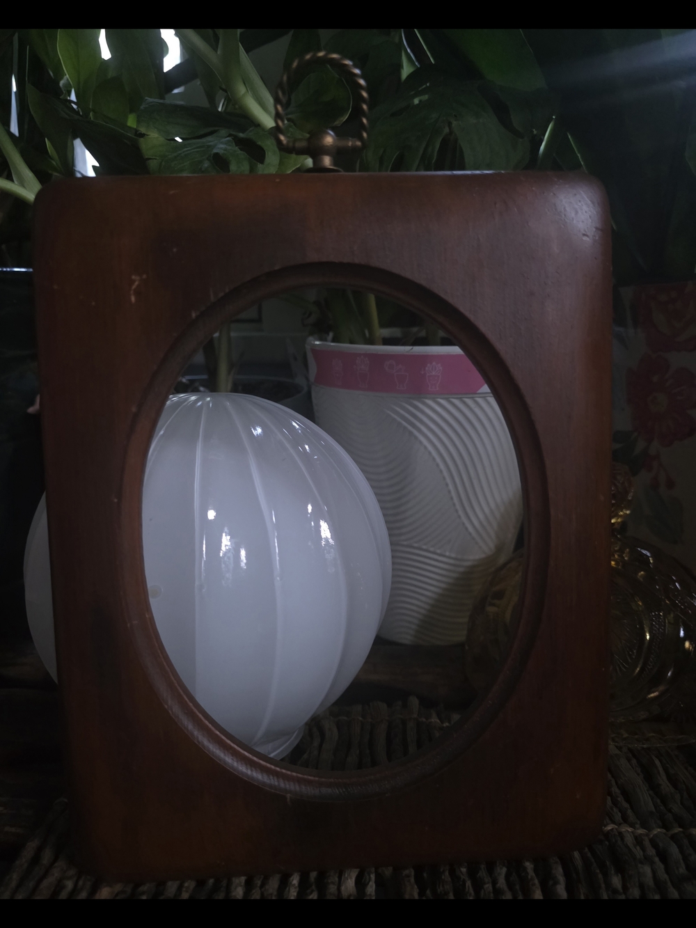 Vintage Wood Wooden Oval Picture Fram